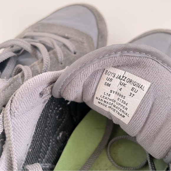 Saucony Youth Boys Grey Gray White Original Jazz Sneakers Big Kid Size 5 EU37 - Picture 7 of 8